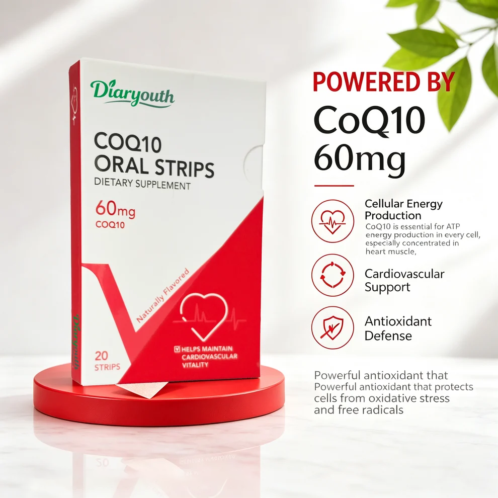 Diaryouth CoQ10 Oral Strips for Heart and Energy — fast-dissolving ubiquinol support