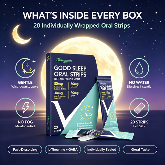 Diaryouth RestWell Oral Strips for Men — deep sleep support without next-morning grogginess