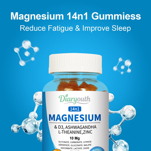 Diaryouth Magnesium & Ashwagandha Gummies for men's testosterone and sleep support