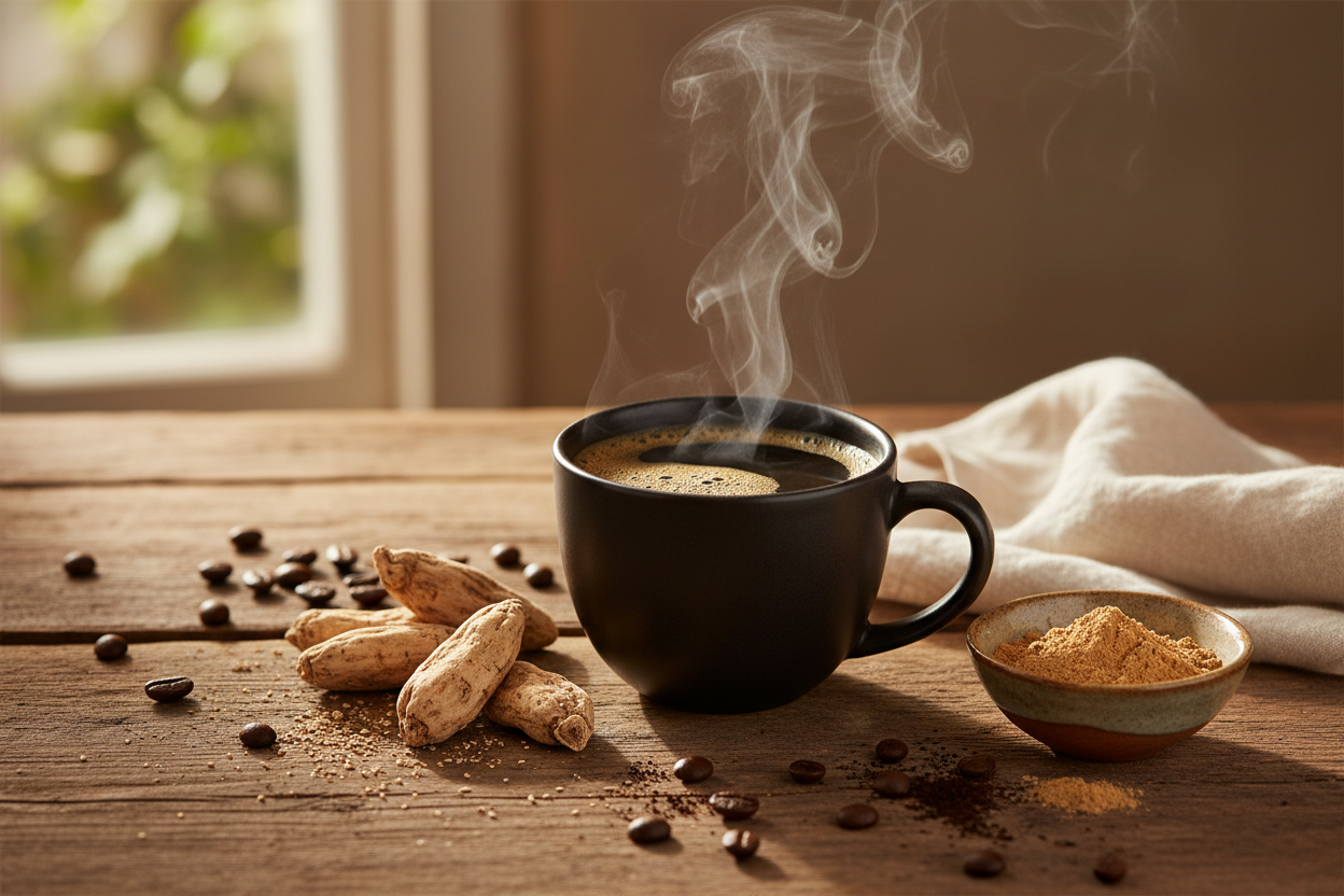 Maca Coffee Benefits for Men: Energy, Libido & Performance — What the Science Says