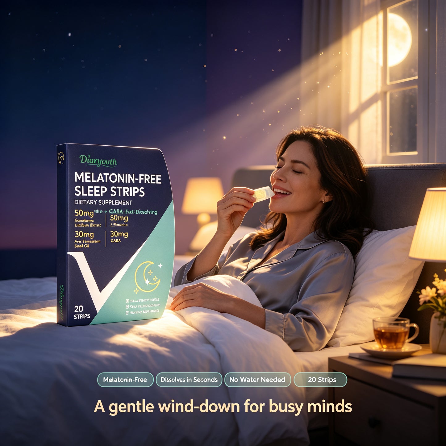 Diaryouth RestWell Oral Strips for Men — Deep Sleep, No Grogginess