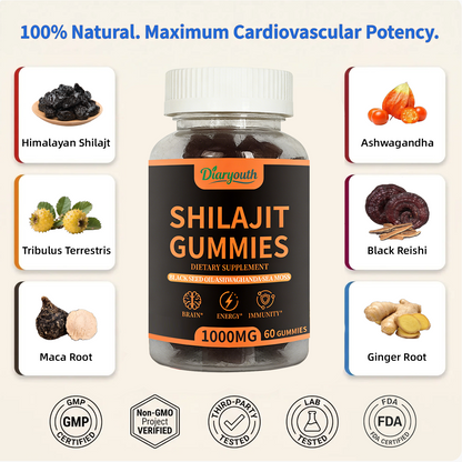 Himalayan Shilajit Male Vitality Gummies, 60 Count
