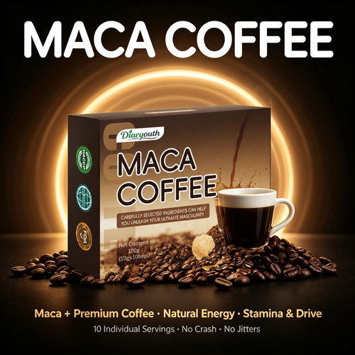 Diaryouth Maca Energy Coffee Sachets | Men's Stamina & Vitality Drink