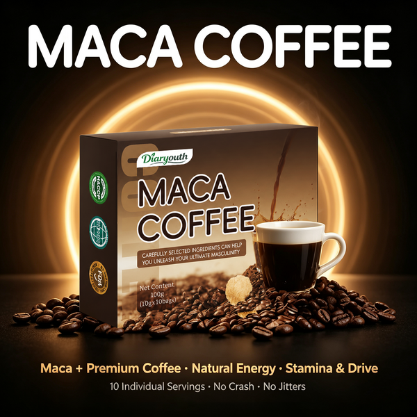 Diaryouth Maca Energy Coffee Sachets | Men's Stamina & Vitality Drink