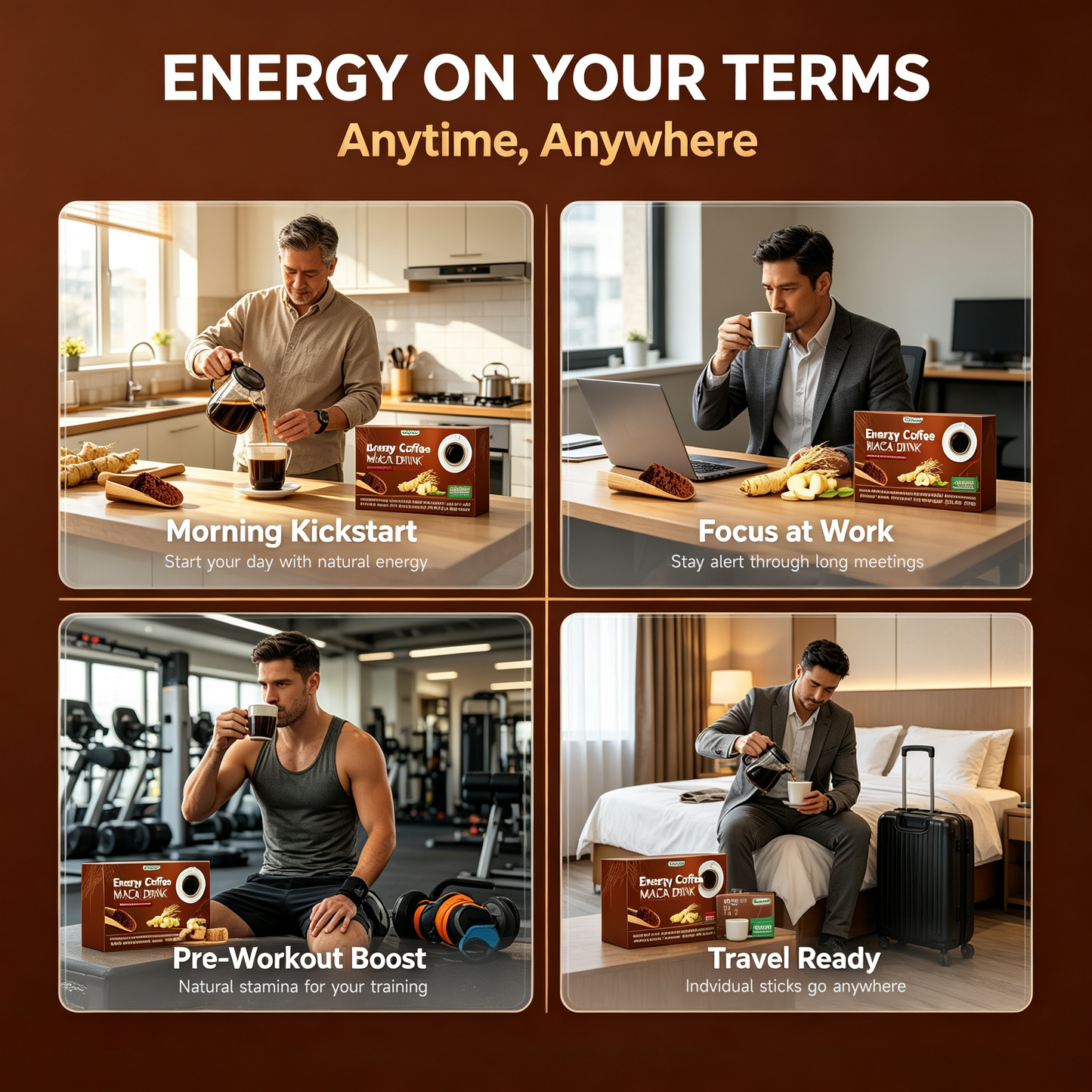 Diaryouth Maca Coffee for Male Vitality | Peak Bedroom Performance Boost