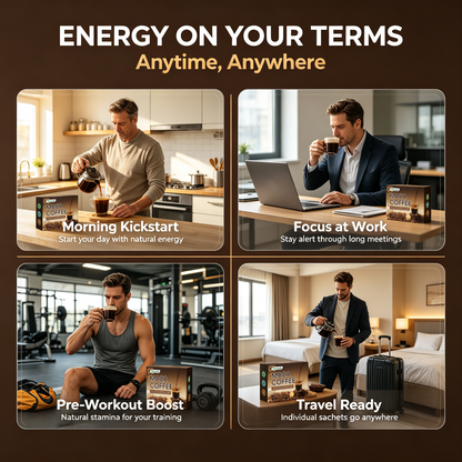Diaryouth Maca Energy Coffee Sachets | Men's Stamina & Vitality Drink