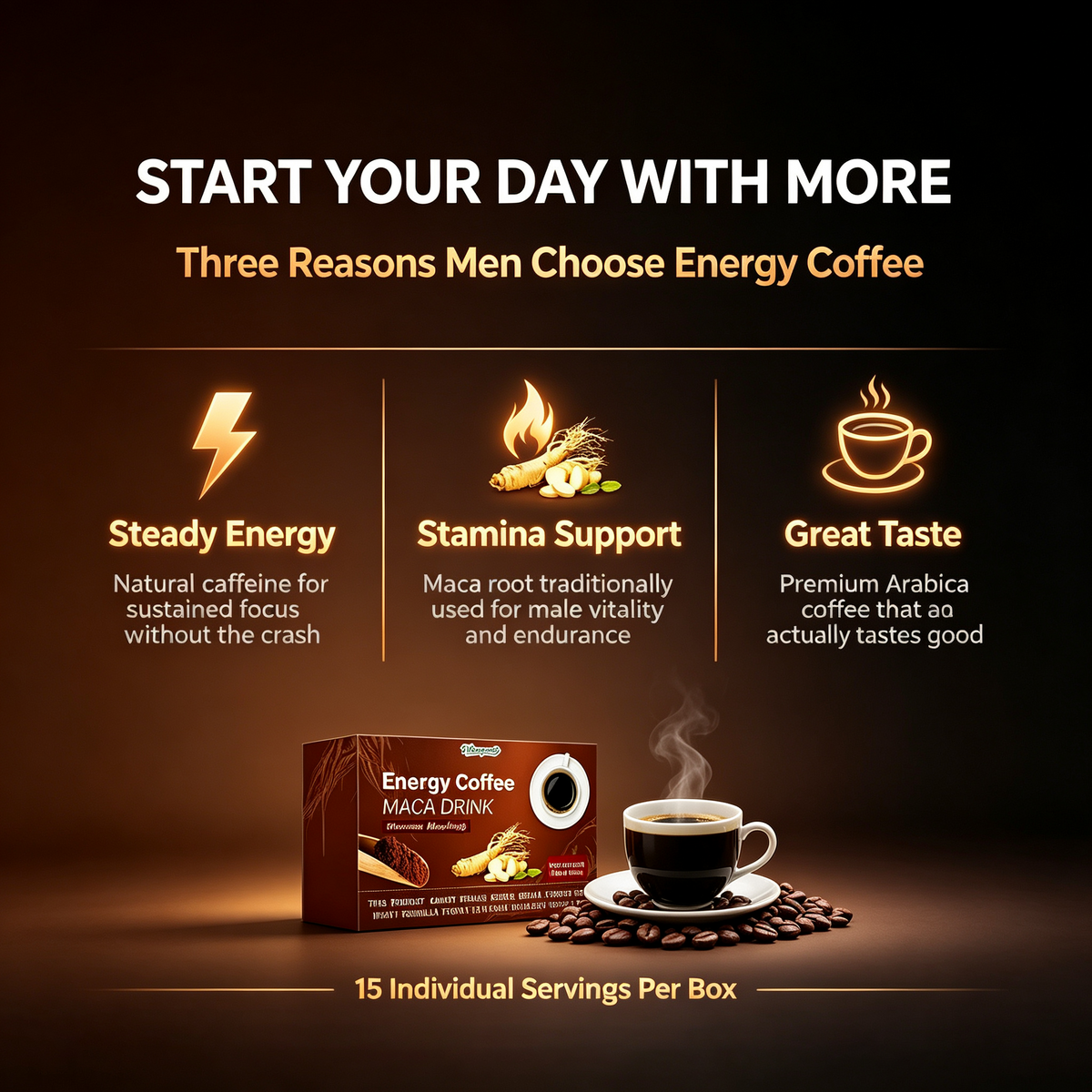 Diaryouth Maca Coffee for Male Vitality | Peak Bedroom Performance Boost