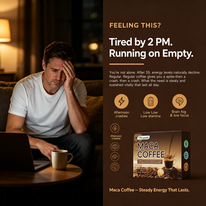 Diaryouth Maca Energy Coffee Sachets | Men's Stamina & Vitality Drink