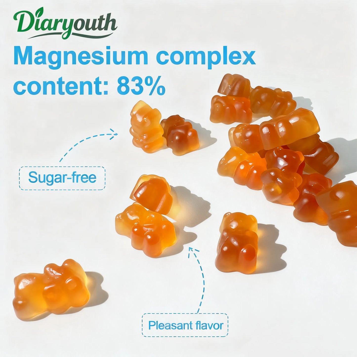 Magnesium & Ashwagandha-Gummibärchen - 60 Kapseln