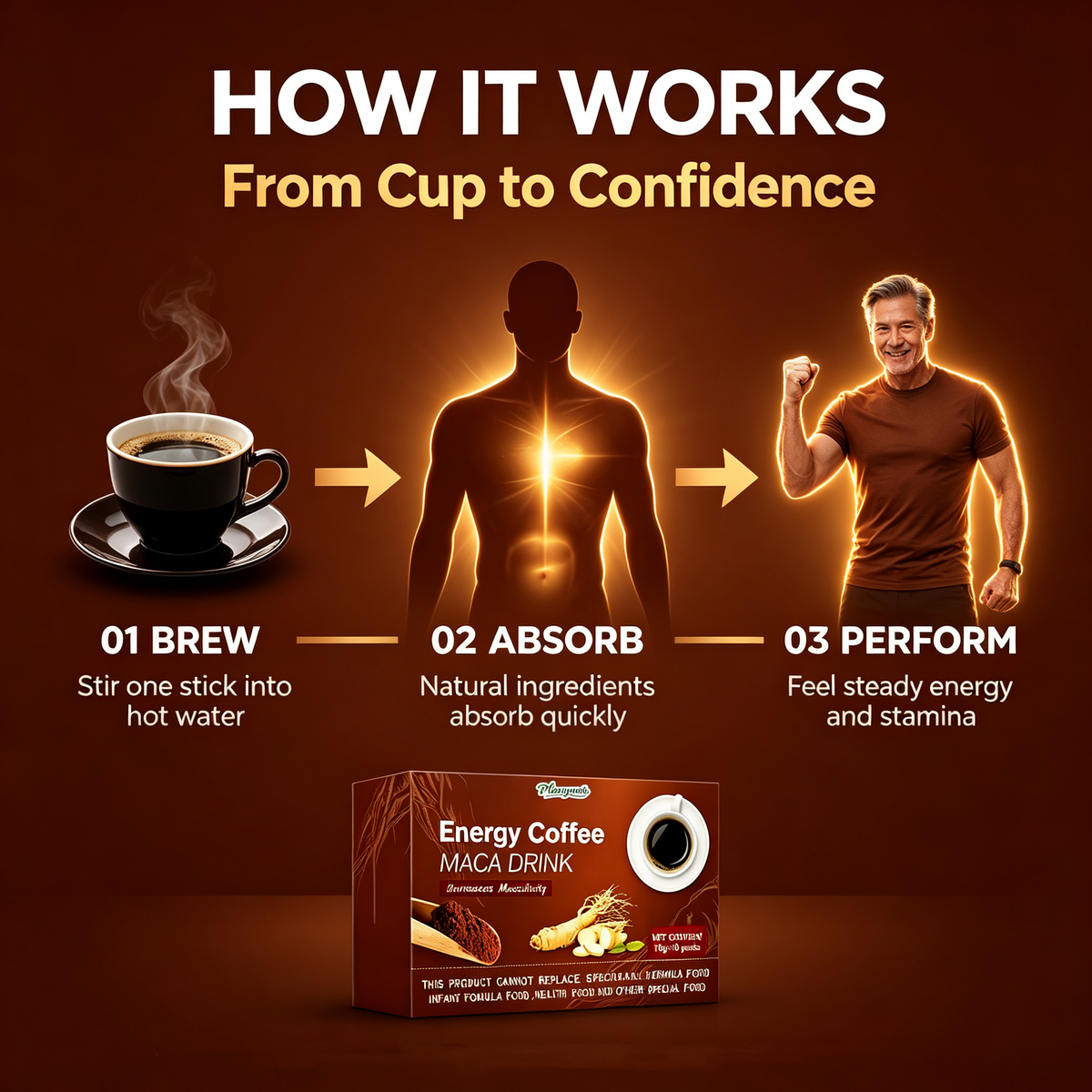 Diaryouth Maca Coffee for Male Vitality | Peak Bedroom Performance Boost