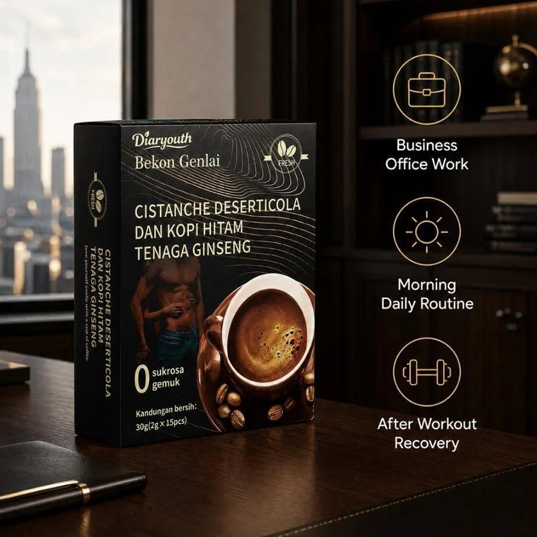 Diaryouth Maca Coffee 3-Box Bundle | Natural Men's Performance Boost