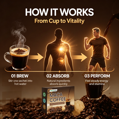 Diaryouth Maca Energy Coffee Sachets | Men's Stamina & Vitality Drink
