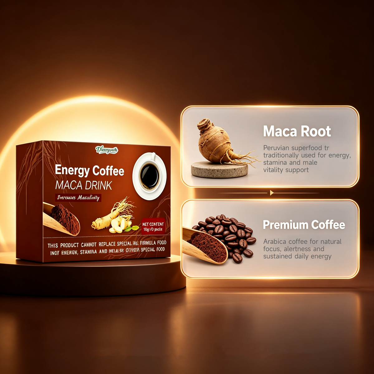 Diaryouth Maca Coffee for Male Vitality | Peak Bedroom Performance Boost