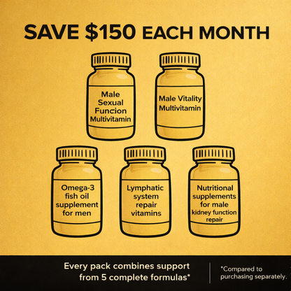 Daily bedroom nutrition packs designed specifically for men over 30
