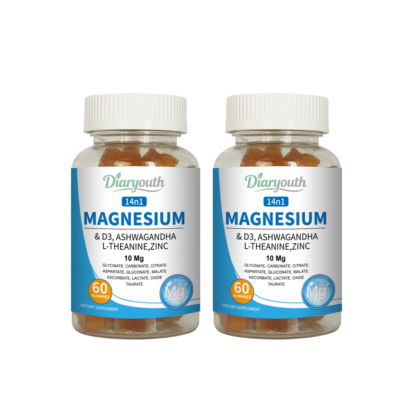 Magnesium & Ashwagandha-Gummibärchen - 60 Kapseln