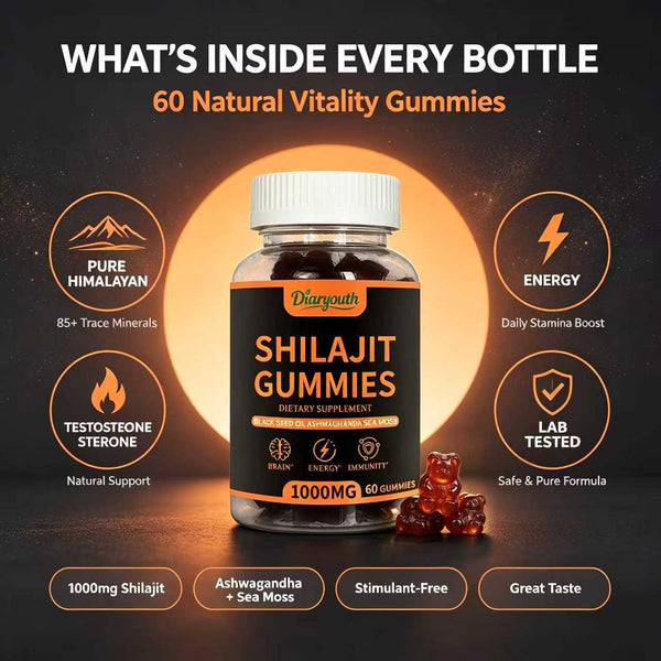 Himalayan Shilajit Male Vitality Gummies, 60 Count