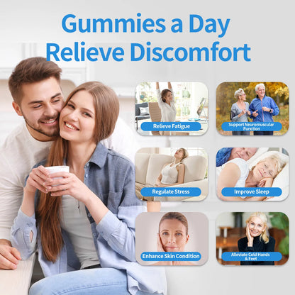 Magnesium & Ashwagandha-Gummibärchen - 60 Kapseln