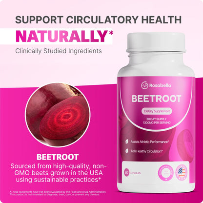 Beetroot Capsules To Support Circulation And Vitality*